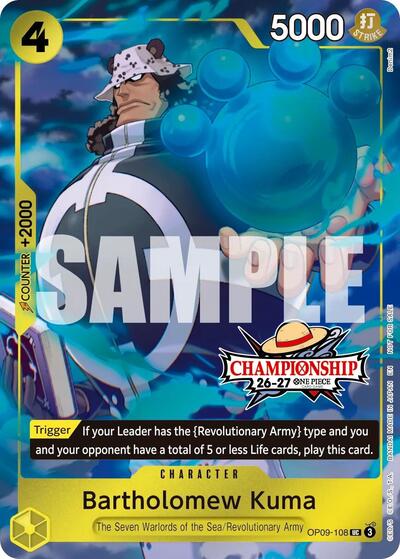 Bartholomew Kuma (CS 26-27 Celebration Pack) - OP09-108 - Uncommon - One Piece Promotion Cards