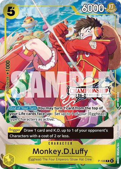 Monkey.D.Luffy (CS 26-27 Celebration Pack) - P-106 - Promo - One Piece Promotion Cards