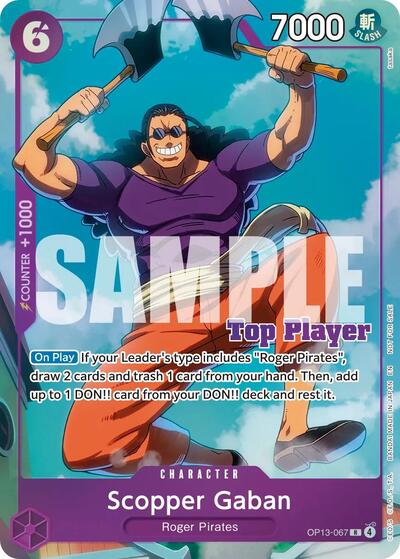Scopper Gaban (CS 26-27 Top Player Pack Vol. 1) - OP13-067 - Rare - One Piece Promotion Cards