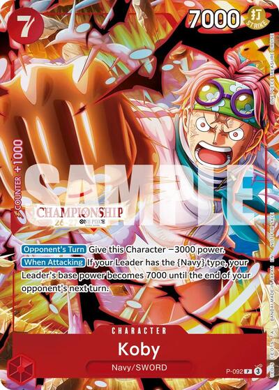 Koby (CS 26-27 Event Pack Finalist Ver.) - P-092 - Promo - One Piece Promotion Cards