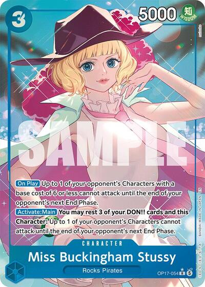 Miss Buckingham Stussy - OP17-054 - Rare (Alternate Art) - The World's Strongest Warriors