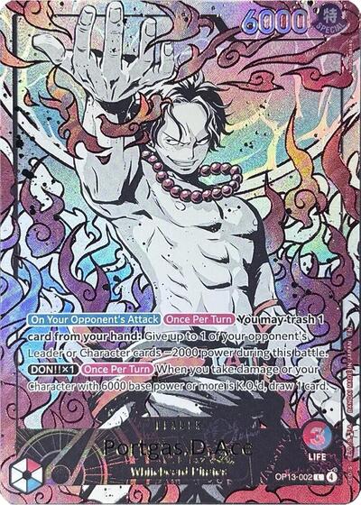 Portgas.D.Ace - OP13-002 - Leader (English Version 3rd Anniversary Set) - One Piece Promotion Cards