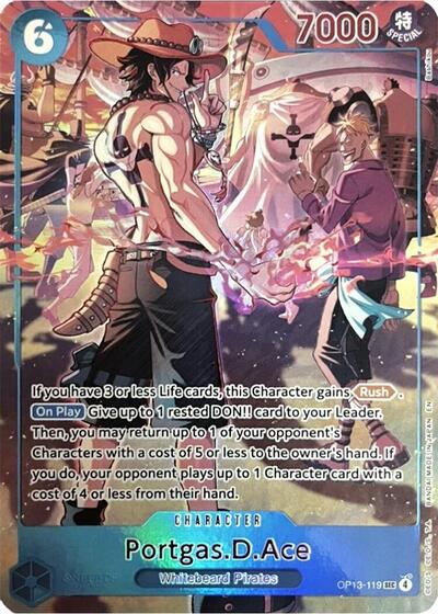 Portgas.D.Ace - OP13-119 - Secret Rare (English Version 3rd Anniversary Set) - One Piece Promotion Cards