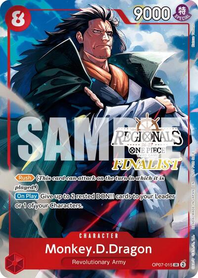 Monkey.D.Dragon (Regionals Finalist Card Set 26-27 Vol.2) - OP07-015 - Super Rare - One Piece Promotion Cards