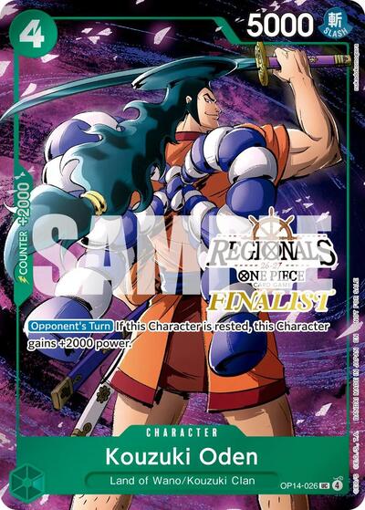 Kouzuki Oden (Regionals Finalist Card Set 26-27 Vol.2) - OP14-026 - Uncommon - One Piece Promotion Cards