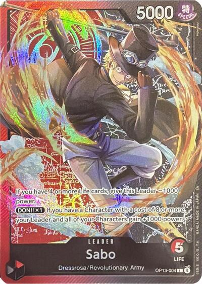 Sabo (Sound Loader Ace and Sabo Edition 2026) - OP13-004 - Leader - One Piece Promotion Cards