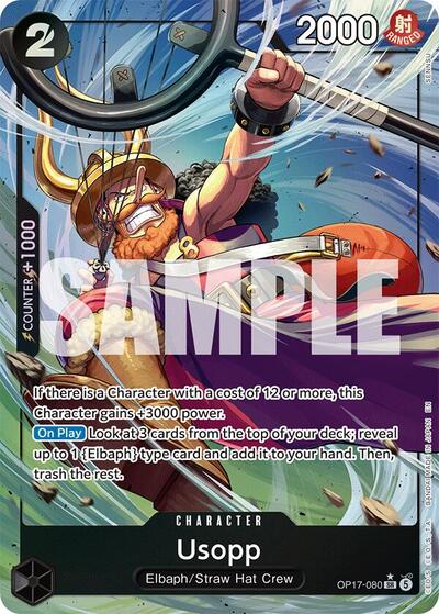 Usopp - OP17-080 - Super Rare (Alternate Art) - The World's Strongest Warriors