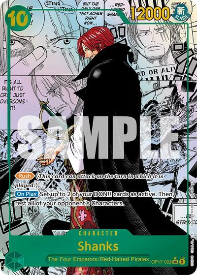 Shanks - OP17-022 - Super Rare (Manga Alt Art) - The World's Strongest Warriors