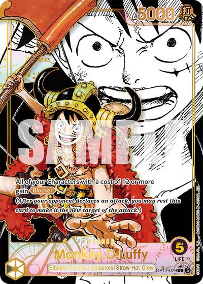 Monkey.D.Luffy - OP17-079 - Leader (Super Leader Alternate Art) - The World's Strongest Warriors
