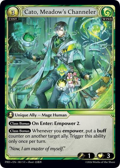 Cato, Meadow's Channeler - 183 - Super Rare - .asphodel/paradise