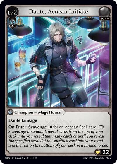 Dante, Aenean Initiate - 005 - Common - .asphodel/paradise