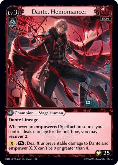 Dante, Hemomancer - 006 - Uncommon - .asphodel/paradise