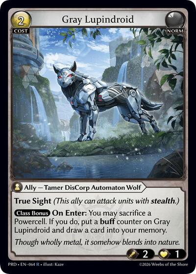 Gray Lupindroid - 064 - Rare - .asphodel/paradise