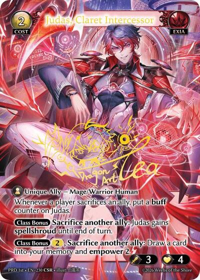 Judas, Claret Intercessor - 230 - Collector Super Rare - .asphodel/paradise