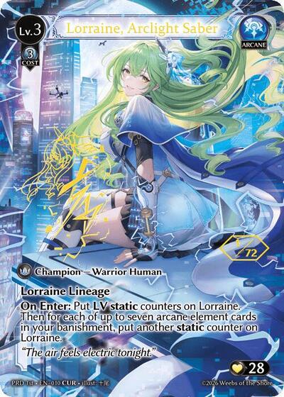 Lorraine, Arclight Saber - 010 - Collector Ultra Rare - .asphodel/paradise