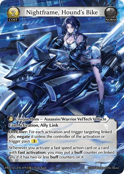 Nightframe, Hound's Bike - 079 - Ultra Rare - .asphodel/paradise