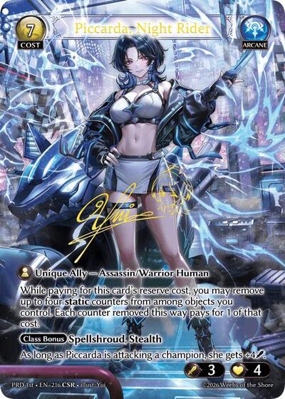 Piccarda, Night Rider - 216 - Collector Super Rare - .asphodel/paradise