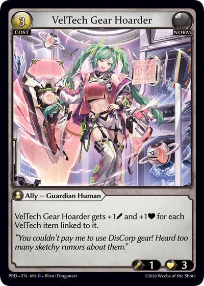 VelTech Gear Hoarder - 098 - Rare - .asphodel/paradise