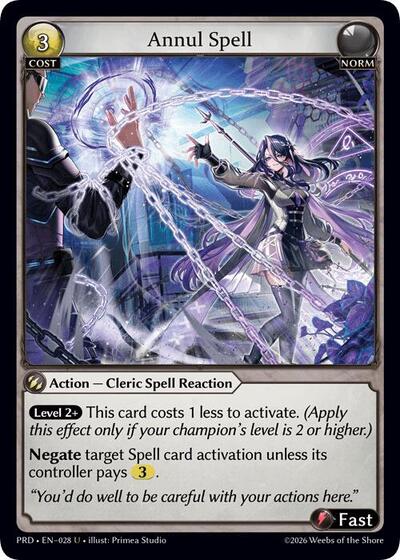 Annul Spell (Interference Curio Foil) - 028 - Uncommon - .asphodel/paradise