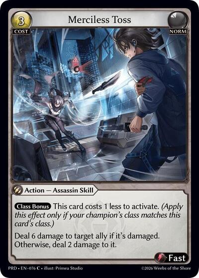 Merciless Toss (Interference Curio Foil) - 076 - Common - .asphodel/paradise