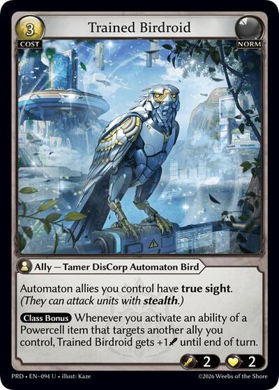 Trained Birdroid (Interference Curio Foil) - 094 - Uncommon - .asphodel/paradise