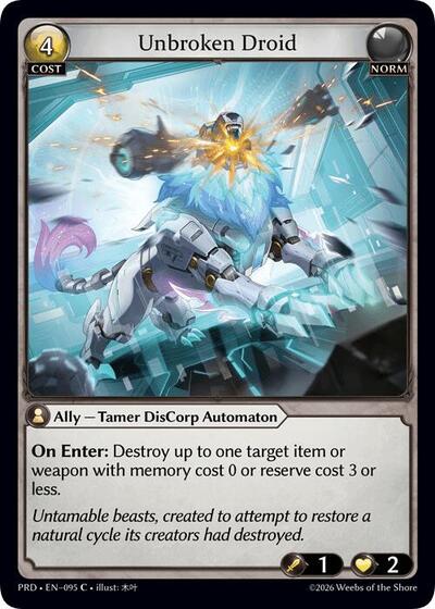 Unbroken Droid (Interference Curio Foil) - 095 - Common - .asphodel/paradise