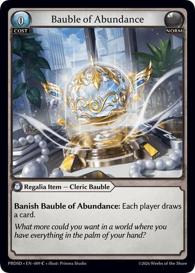 Bauble of Abundance - 009 - Common - .asphodel/paradise Starter Decks