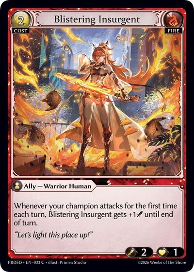 Blistering Insurgent - 033 - Common - .asphodel/paradise Starter Decks