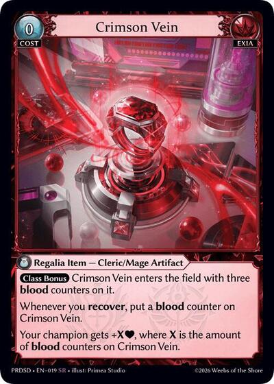Crimson Vein - 019 - Super Rare - .asphodel/paradise Starter Decks