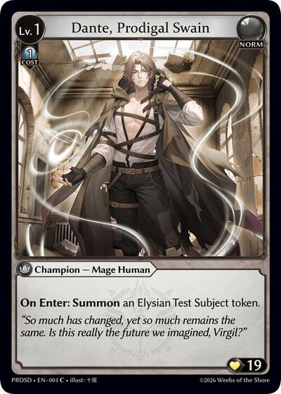 Dante, Prodigal Swain - 003 - Common - .asphodel/paradise Starter Decks