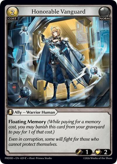 Honorable Vanguard - 029 - Common - .asphodel/paradise Starter Decks