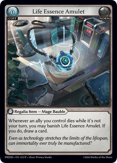 Life Essence Amulet - 012 - Common - .asphodel/paradise Starter Decks