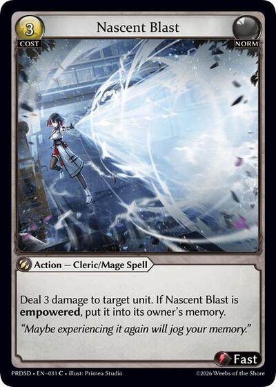 Nascent Blast - 031 - Common - .asphodel/paradise Starter Decks