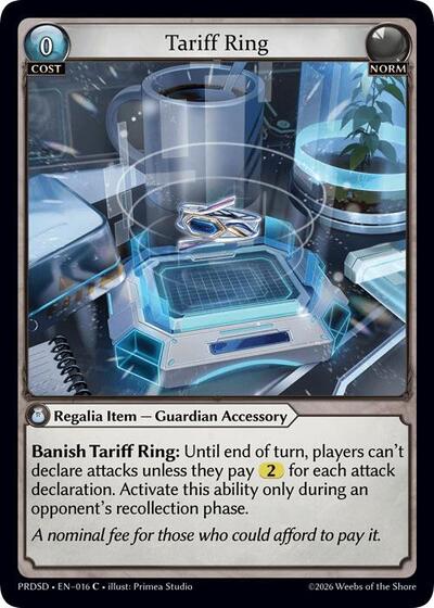Tariff Ring - 016 - Common - .asphodel/paradise Starter Decks