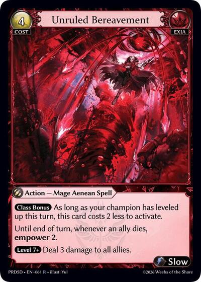 Unruled Bereavement - 061 - Rare - .asphodel/paradise Starter Decks