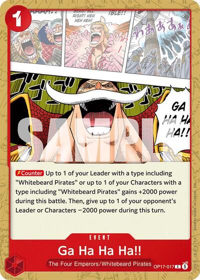 Ga Ha Ha Ha!! - OP17-017 - Common - The World's Strongest Warriors