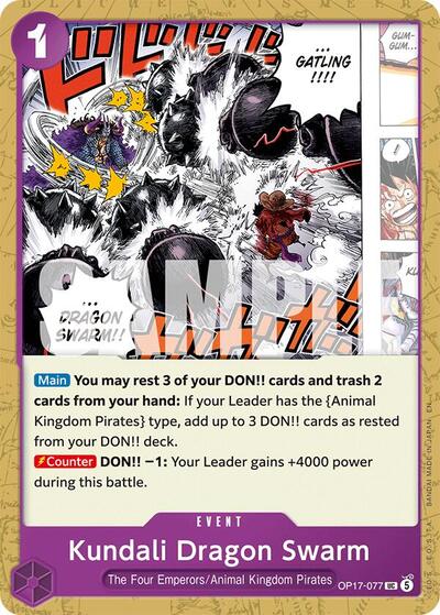 Kundali Dragon Swarm - OP17-077 - Uncommon - The World's Strongest Warriors