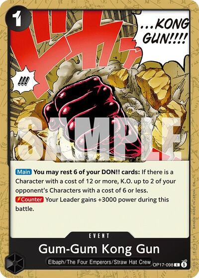 Gum-Gum Kong Gun - OP17-098 - Common - The World's Strongest Warriors