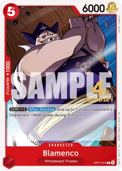 Blamenco - OP17-011 - Common - The World's Strongest Warriors Release Event Cards