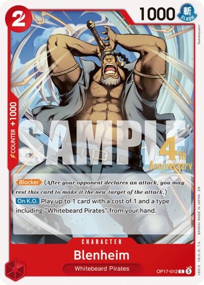 Blenheim - OP17-012 - Common - The World's Strongest Warriors Release Event Cards