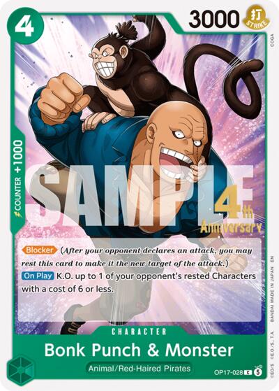 Bonk Punch & Monster - OP17-028 - Common - The World's Strongest Warriors Release Event Cards