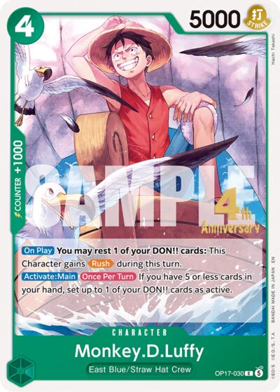 Monkey.D.Luffy - OP17-030 - Common - The World's Strongest Warriors Release Event Cards