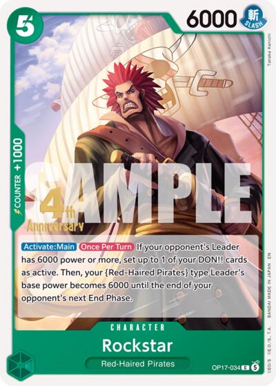 Rockstar - OP17-034 - Common - The World's Strongest Warriors Release Event Cards