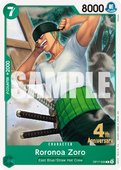 Roronoa Zoro - OP17-035 - Common - The World's Strongest Warriors Release Event Cards