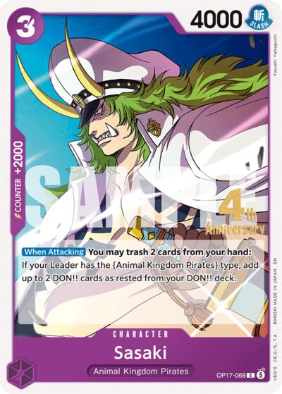 Sasaki - OP17-068 - Common - The World's Strongest Warriors Release Event Cards