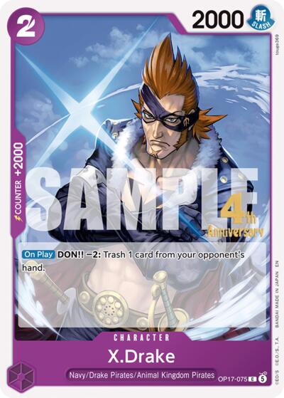X.Drake - OP17-075 - Common - The World's Strongest Warriors Release Event Cards