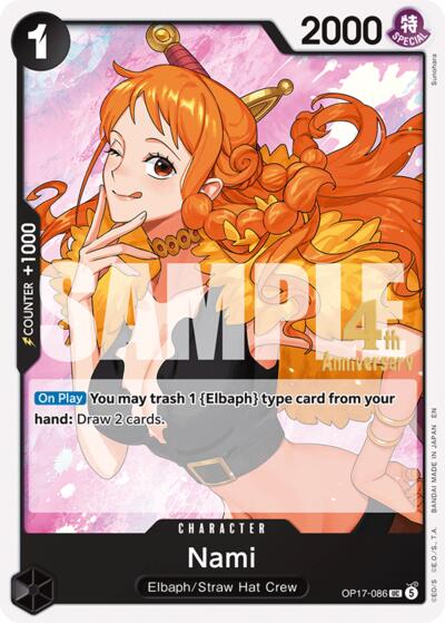 Nami - OP17-086 - Uncommon - The World's Strongest Warriors Release Event Cards