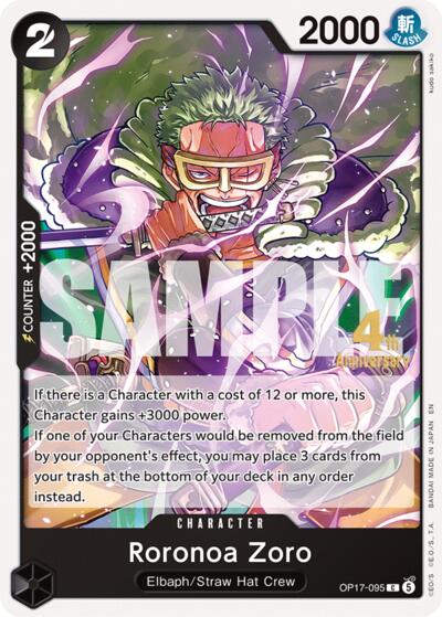 Roronoa Zoro - OP17-095 - Common - The World's Strongest Warriors Release Event Cards