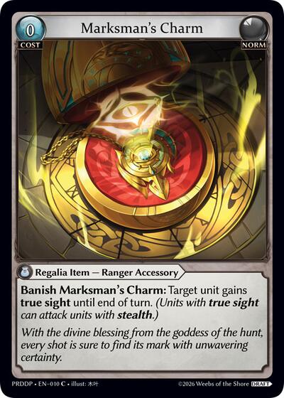Marksman's Charm - 010 - Common - .asphodel/paradise Draft Pack