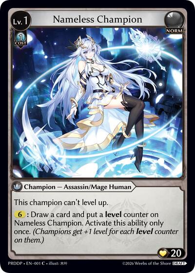 Nameless Champion (Assassin/Mage) - 001 - Common - .asphodel/paradise Draft Pack